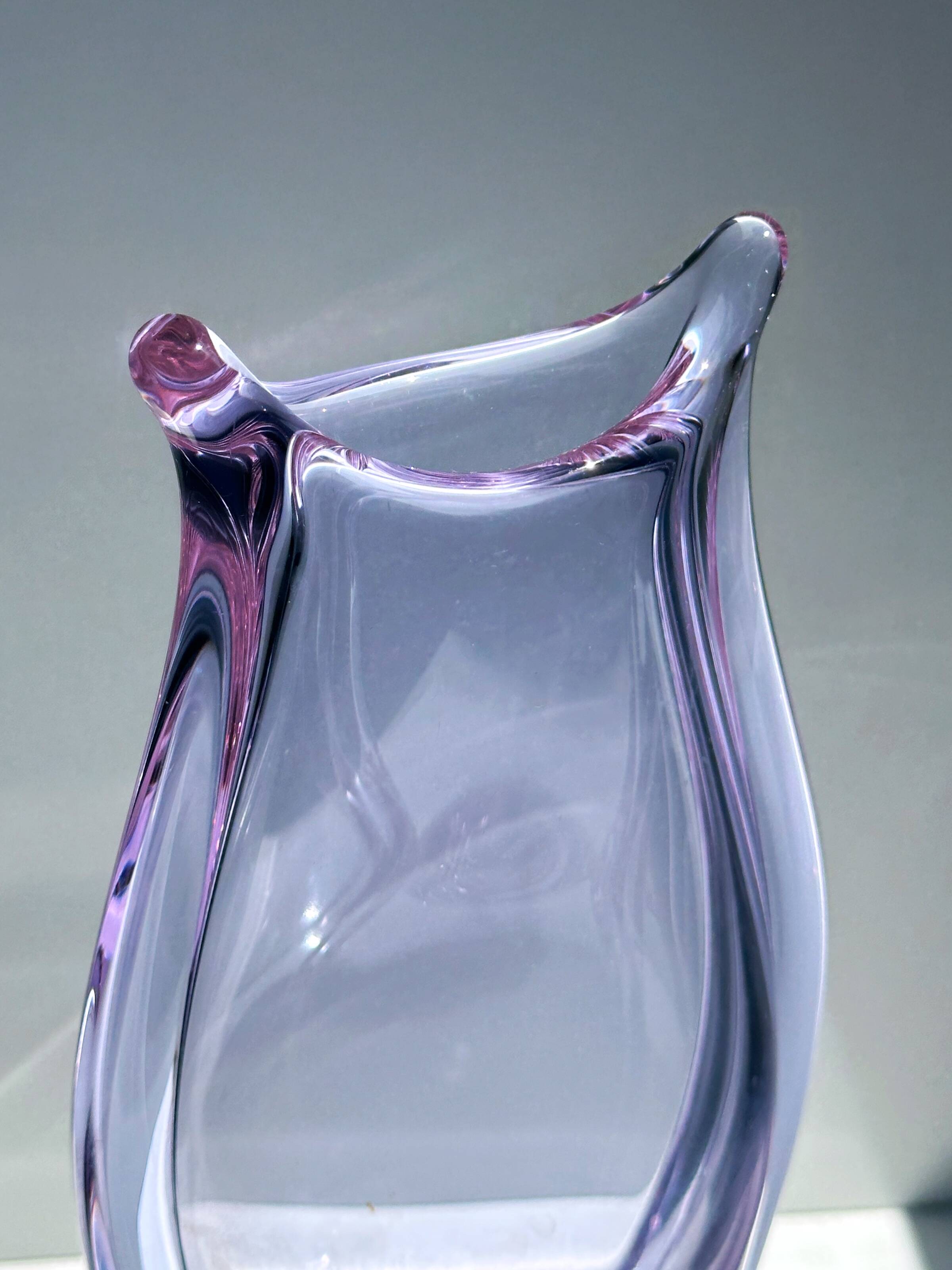 Bohemian Alexandrite Glass Vase by Miroslav Klinger 1960s