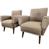 set of 2 vintage armchairs / individual armchairs / small armchairs