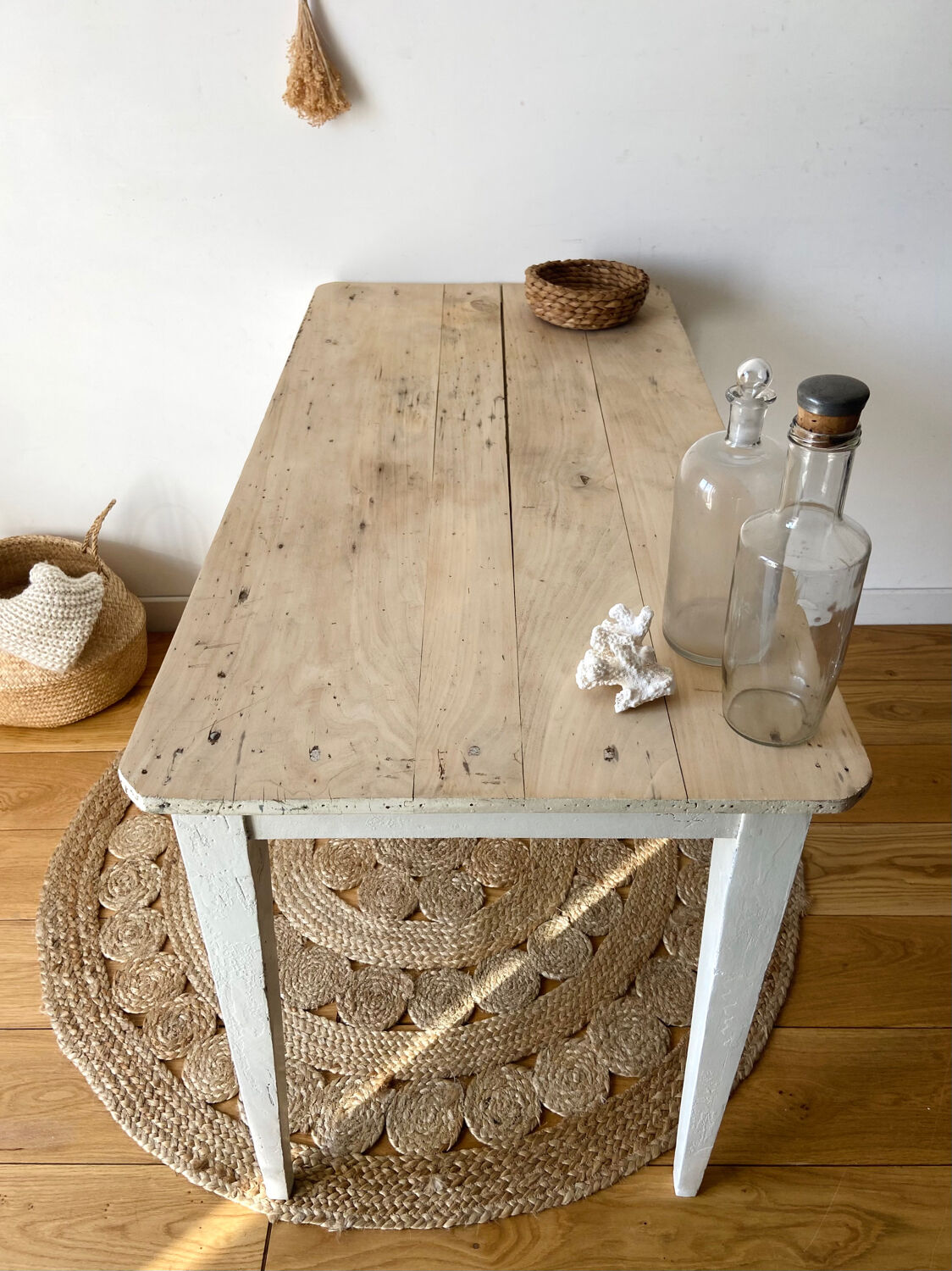 Patinated farmhouse table