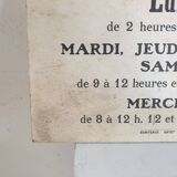 Plaque horaires pharmacie