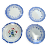 4 assiettes plates modele Gaulois, creil et montereau et Elorn, digoin sarreguemines, collector