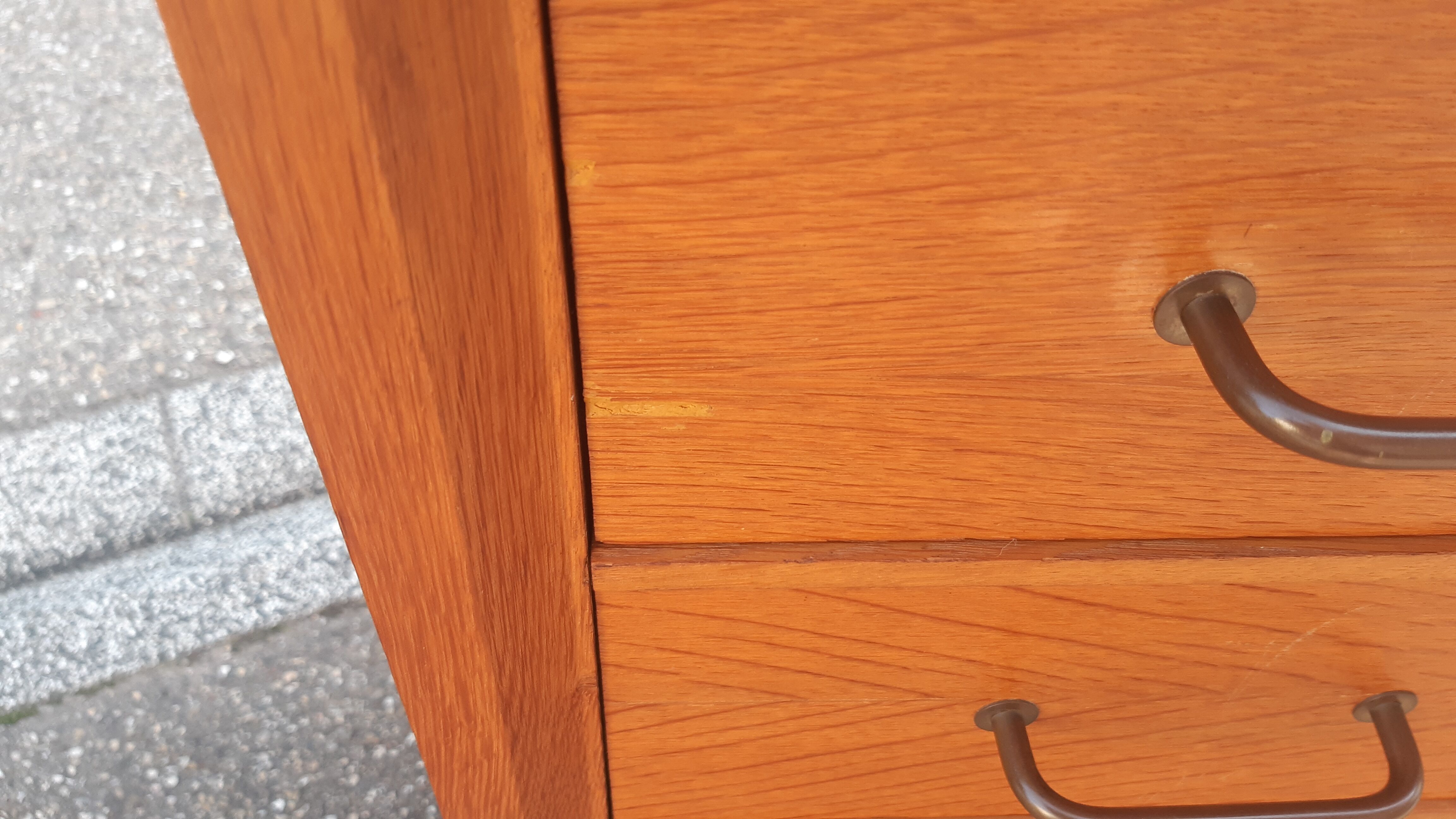 Vintage chest of drawers gilded oak 1950