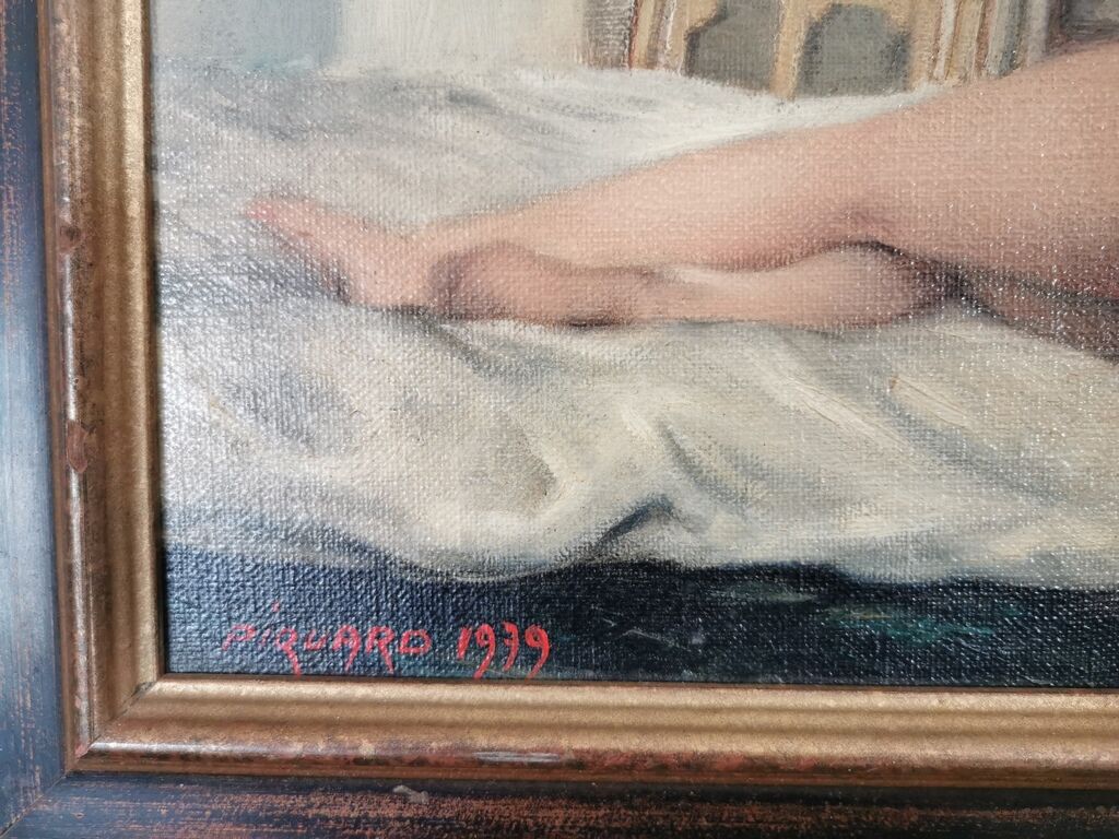Tableau de nue signé Piquard 1979