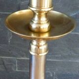 Set of 2 lamp bases in aluminum and copper