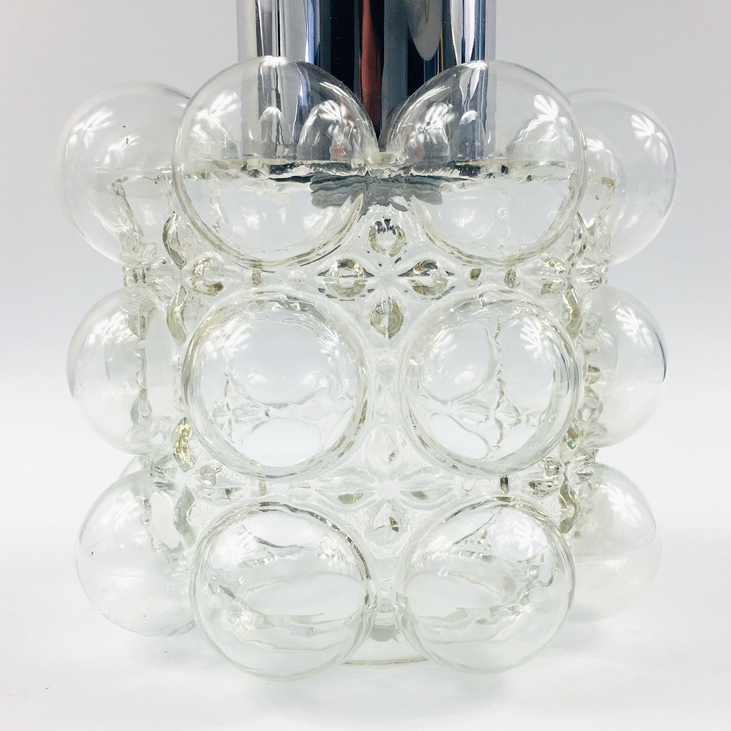 Bubble glass pendant By Helena Tynell For Limburg, Germany, 1960s