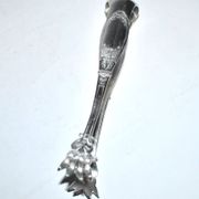 Empire Silver Metal Clawed Sugar Tongs Neoclassical Ice Tongs