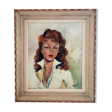 Portrait of a beautiful redhead pin-up