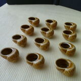 Set of 12 ceramic snail shells