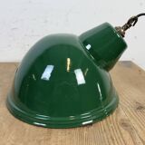 Industrial Green Enamel Factory Pendant Lamp, 1960s