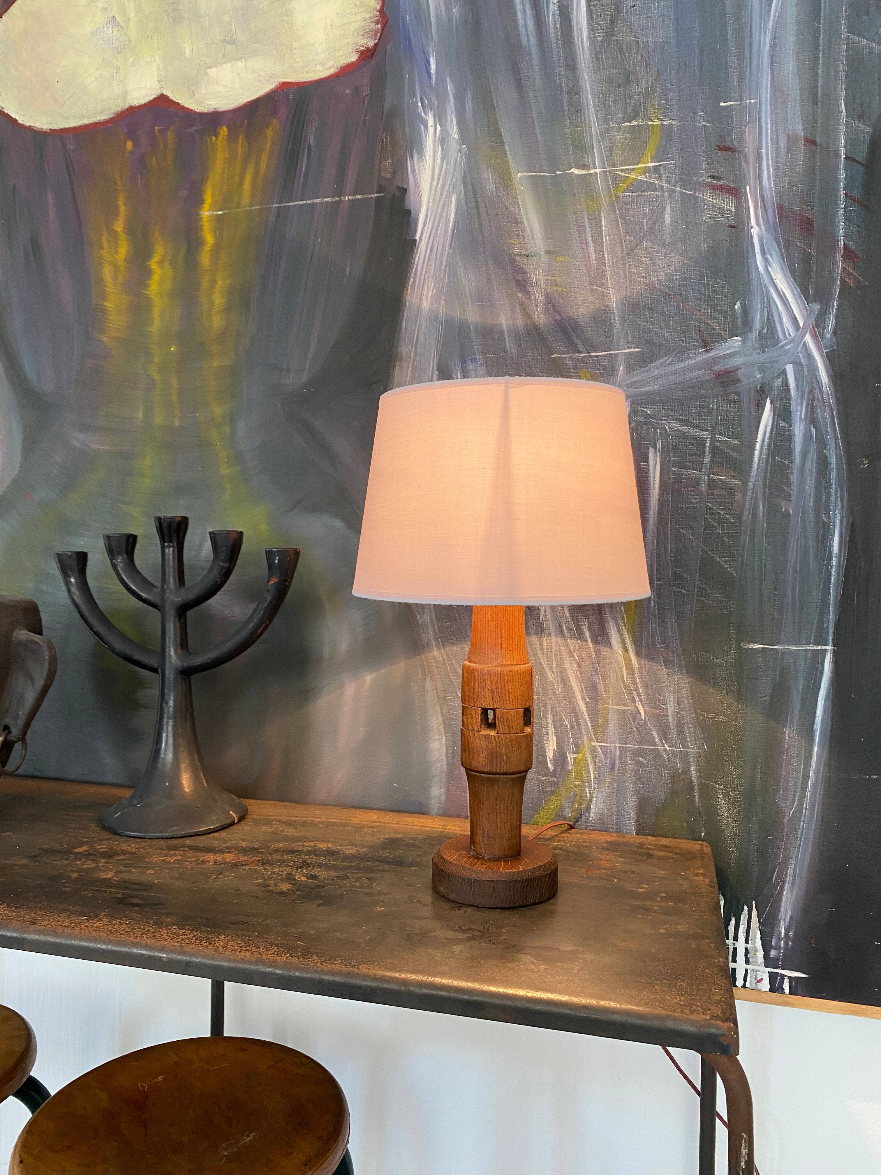 Modernist vintage wood lamp