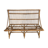 Sofa bench vintage rattan