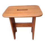 Vintage pine stool, side table
