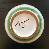 Signed floral decoration vase