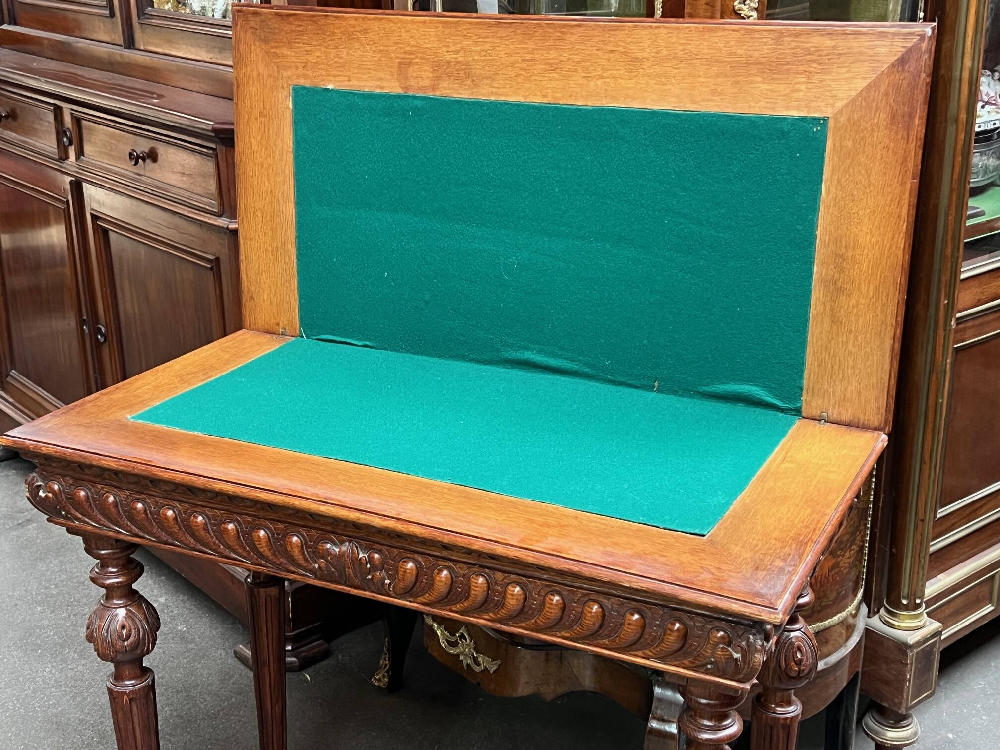 Table in Henri II style game console.