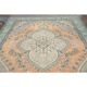 1970s Vintage Persian Handmade Wool Cotton Orange Area Rug 278x343