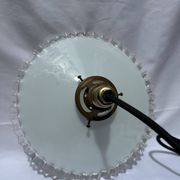 Vintage white opaline suspension lampshade