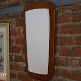 Teak mirror cut "Barrel" 38 x 60 cm