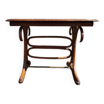 Table bistrot pieds en bois courbé