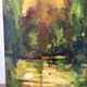 Reflets d’automne, huile sur toile signée 1974