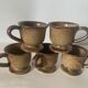 5 stoneware cups