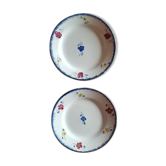 Lot de 2 assiettes Digoin Sarreguemines modèle Mary Lou