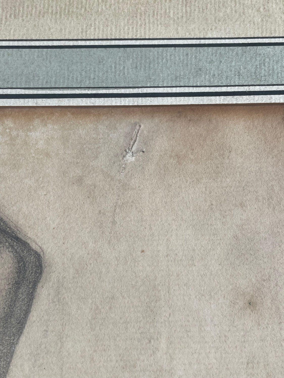 Tableau dessin ancien homme écorché Anatomie XVIIIe