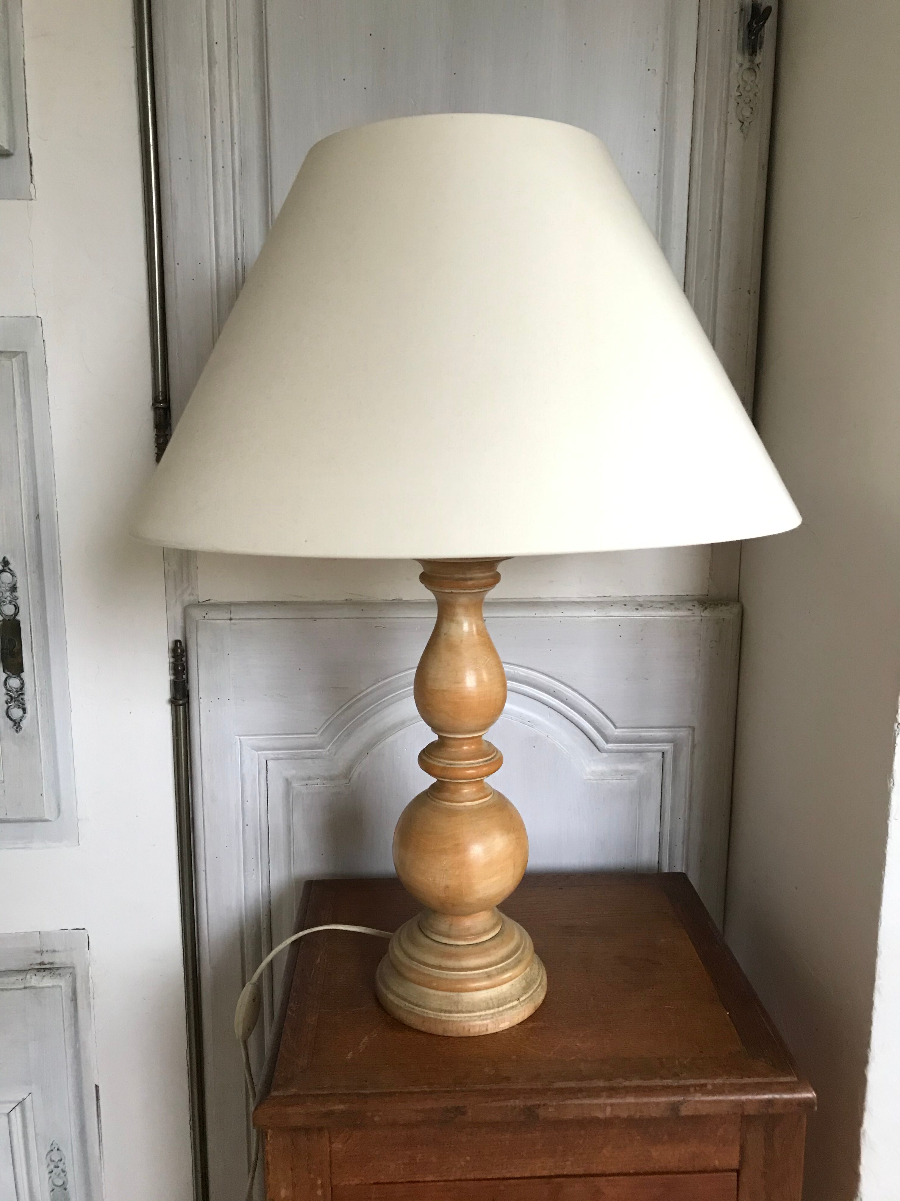 Vintage wooden lamp foot