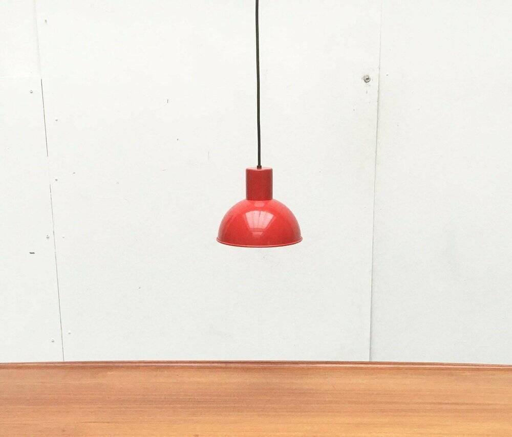 Mini bunker metal pendant lamp from the mid-century by Johannes Hammerborg for Fog & Mørup, 1970s.