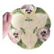 Footed dish in slip, pansy compote dish, Choisy le Roi