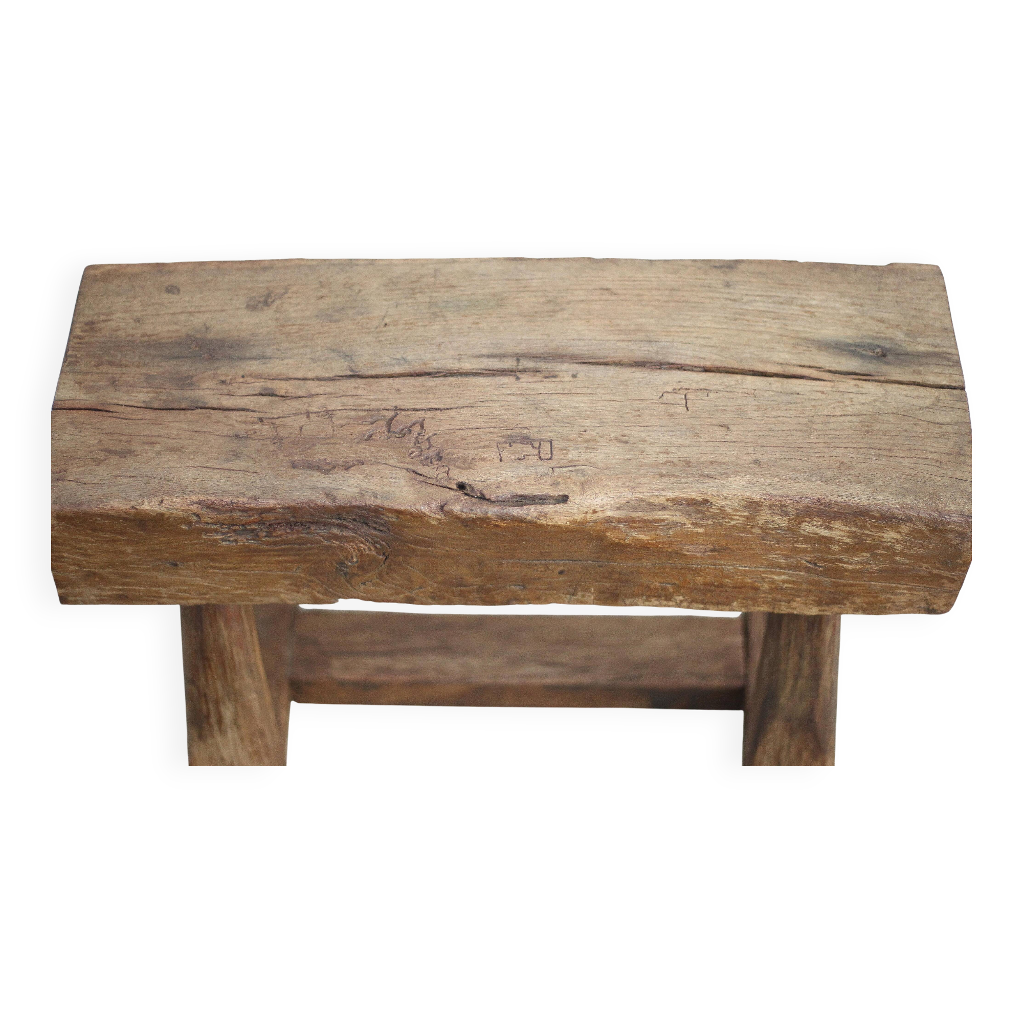 Vintage stool, wooden stool, antique stool, plant stand, small bench