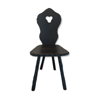 Ethnic brutalist wooden chair