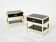 Pair of brass lacquered bedside tables by Michel Pigneres 1970