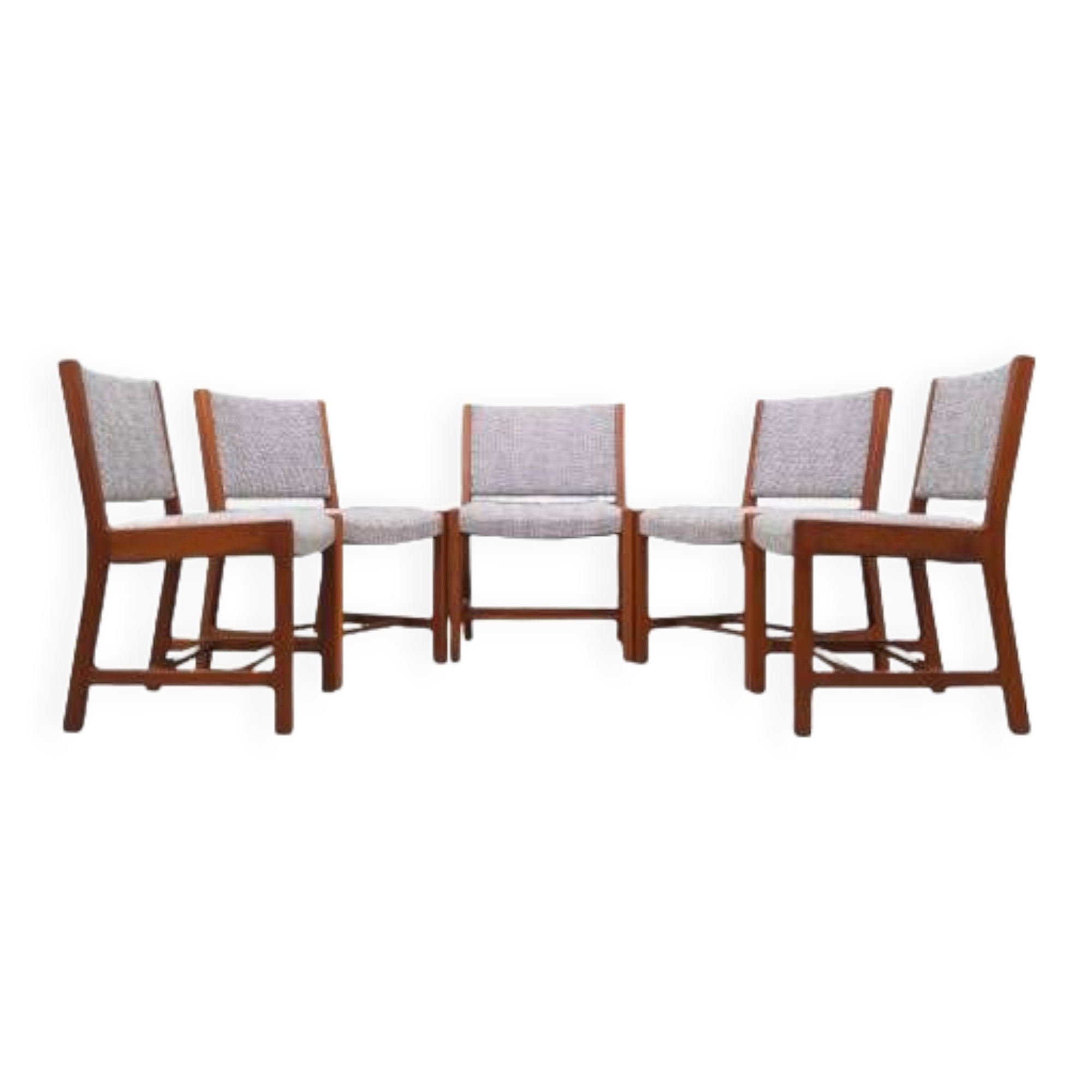Set of five teak chairs, Danish design, 1970s, production: Denmark
