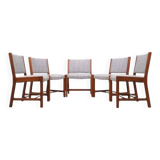 Set of five teak chairs, Danish design, 1970s, production: Denmark