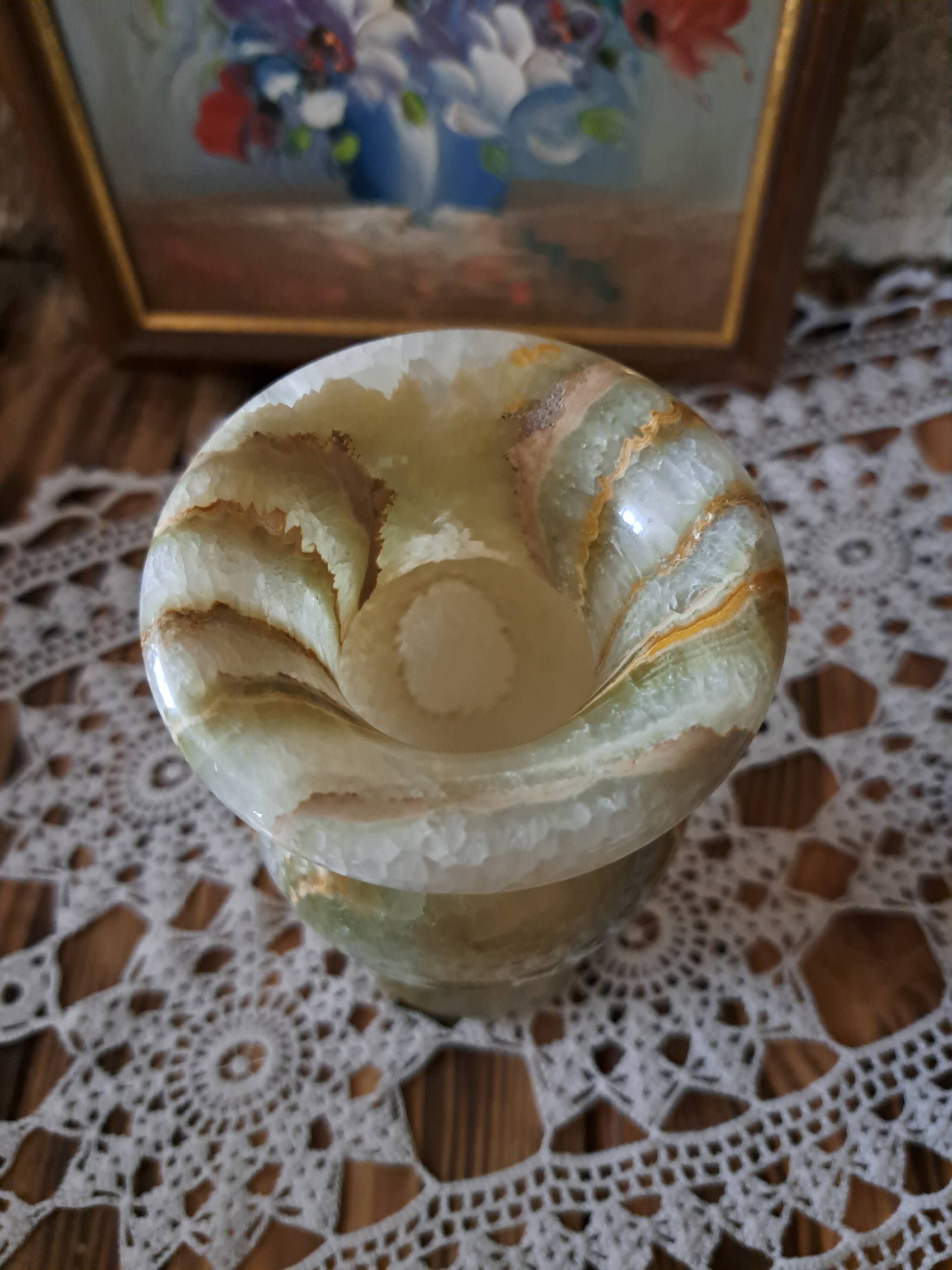 Onyx baluster vase
