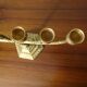Golden brass chandelier from Israel