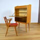 Blond & feet compass 1960 mahogany Vintage Secretary