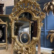 Mirror with Putti in Gilded Wood from the Napoléon III Period 1.96m x 1.33m