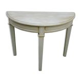 Console demi-lune tripode  bois peint massif tripode excellent etat
