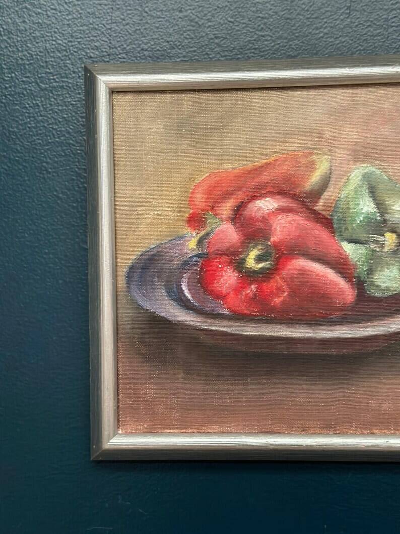 Original Swedish Oil on Canvas – "Still Life" by Elisabeth Gehlin 94 – Signed – Vintage and Framed – 31 × 26 cm (12.2" × 10.2")