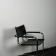Fauteuil noir, années 70-80