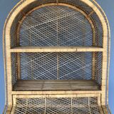 Vintage rattan bookcase