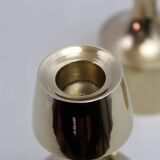 Set of 3 Scandinavian brass candle holders