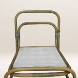 Pair of curved bamboo armchairs