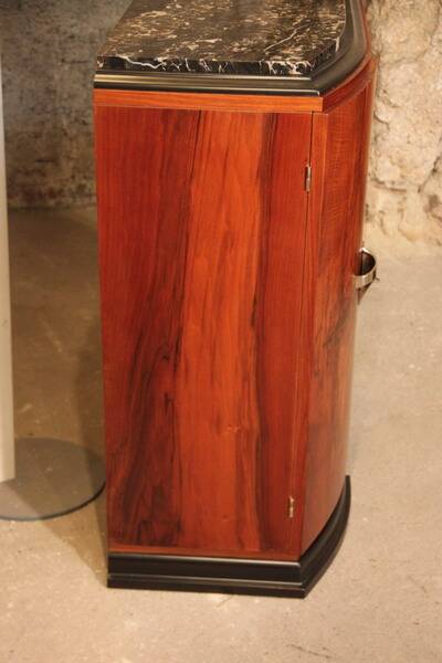 Art Deco 1930 walnut display cabinet