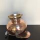 Ancient pink copper pot cover and porcelain handle