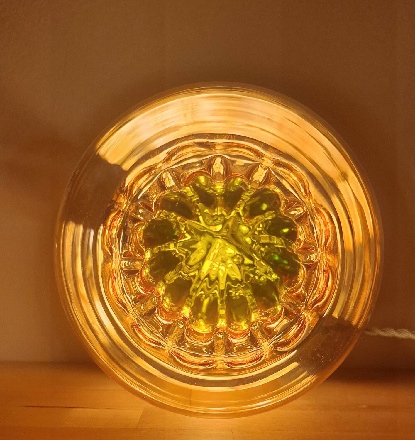 Lampe à poser tactile en verre de Murano