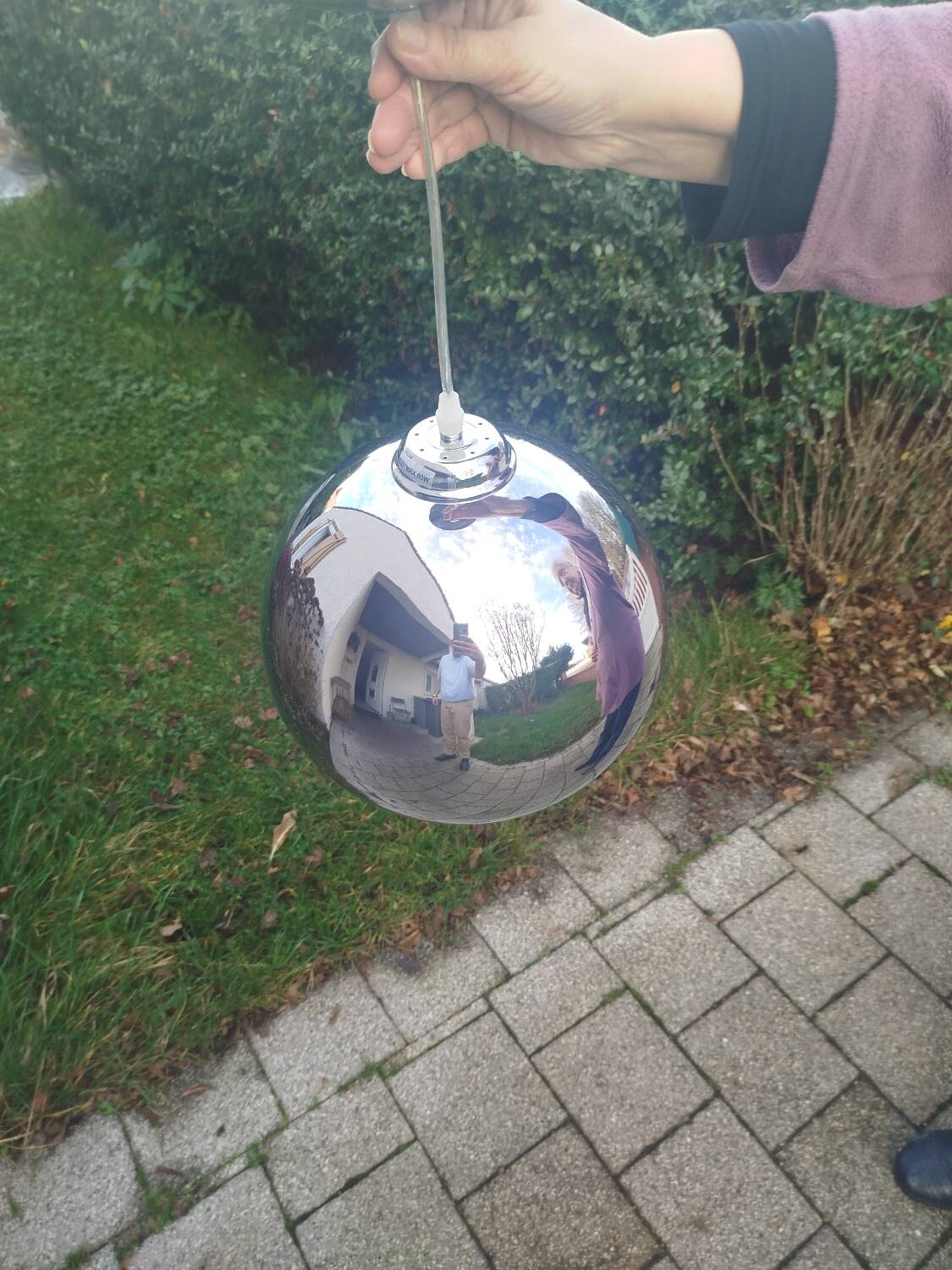Vintage chrome pendant – Ø 30 cm – Very good condition

Pendant