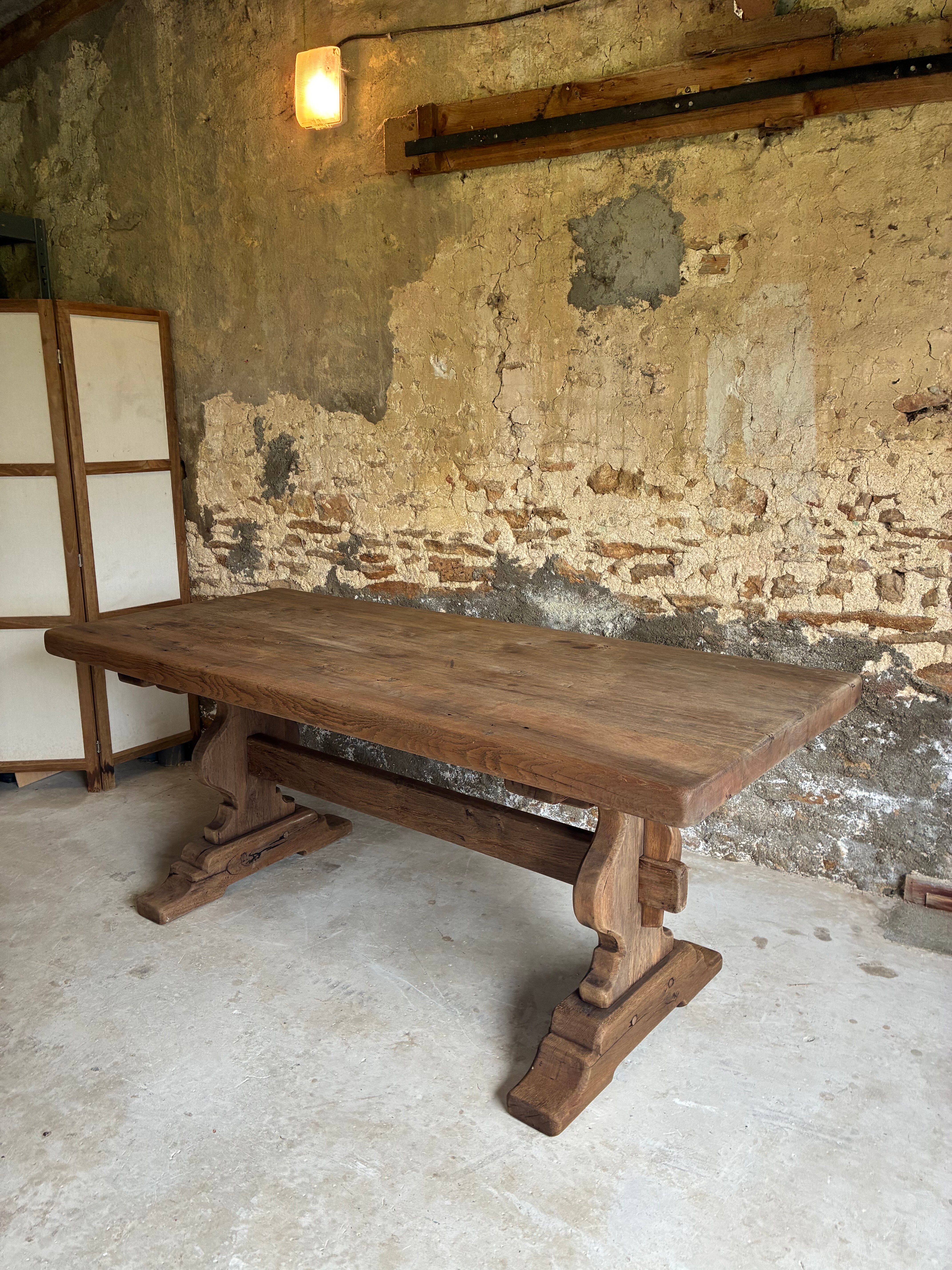 Monastery style farmhouse table
