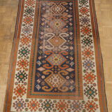 Tapis d'orient caucasien ancien fait main kazak 160 X 100cm